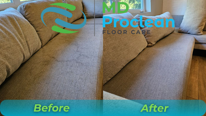 Sofa cleaning before and after